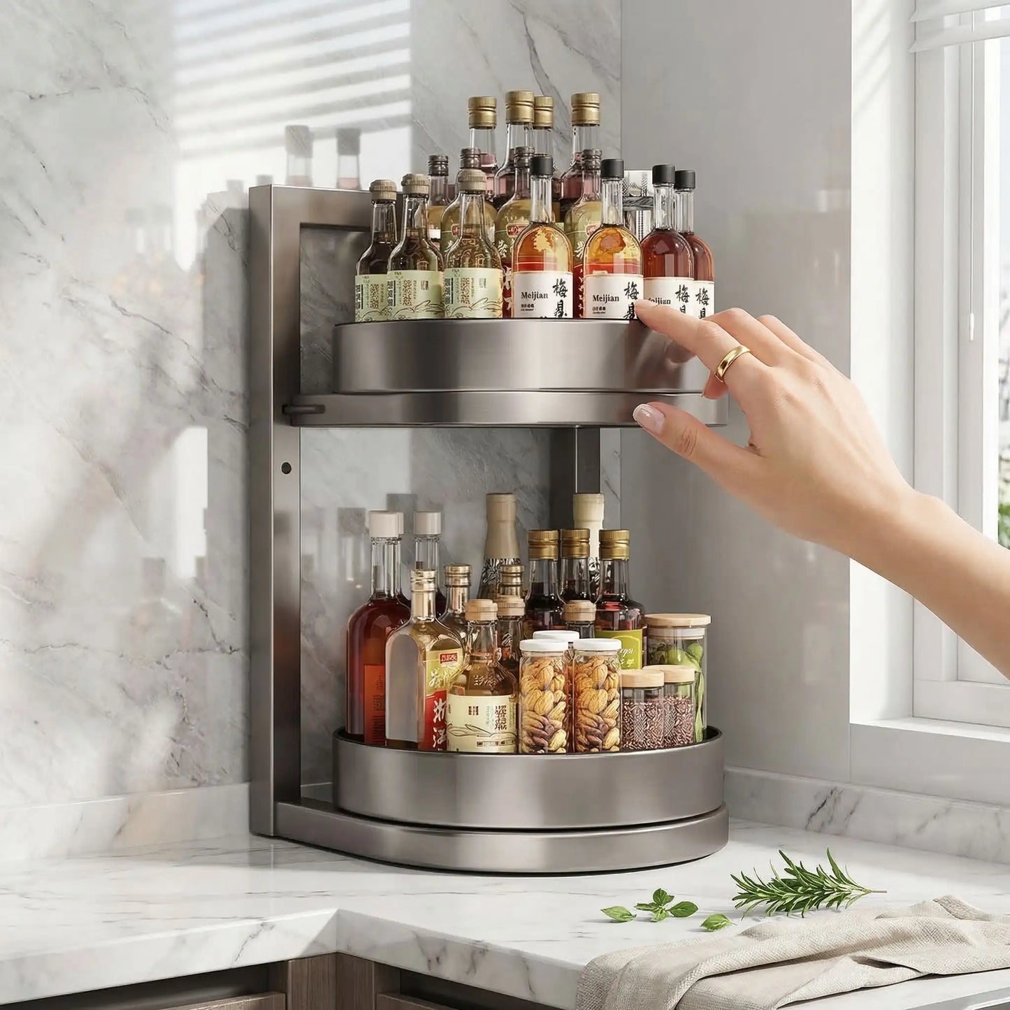 Plateau tournant epices elegant