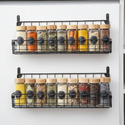 épices rangement pots en verre