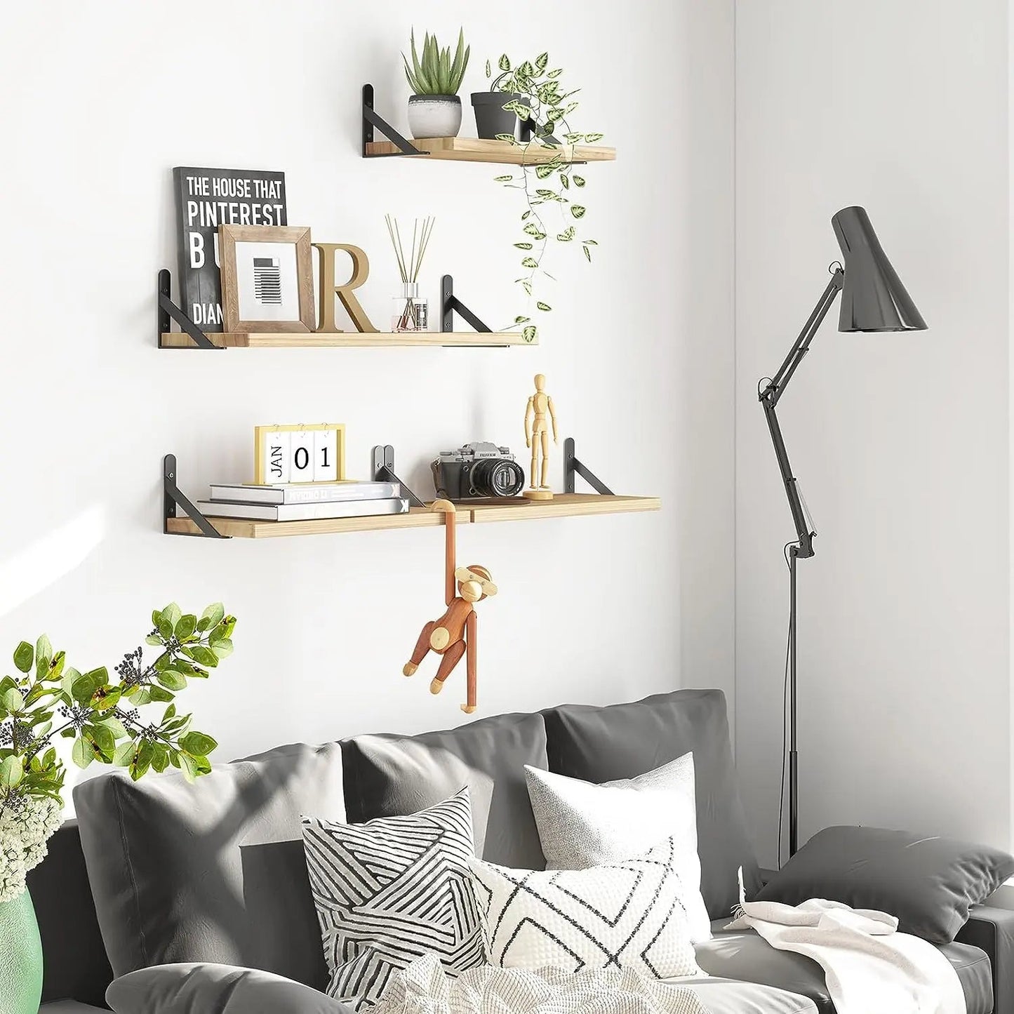 etagere bois murale decoratif