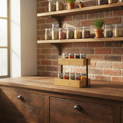 Etagere bois pour cuisine | Bambou