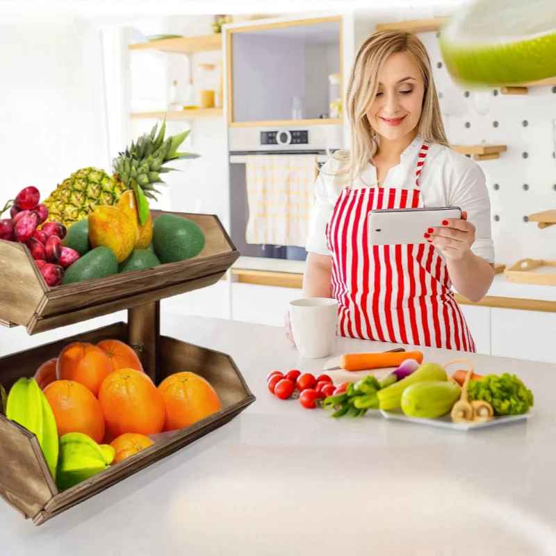 etagere en bois pour cuisine rustique