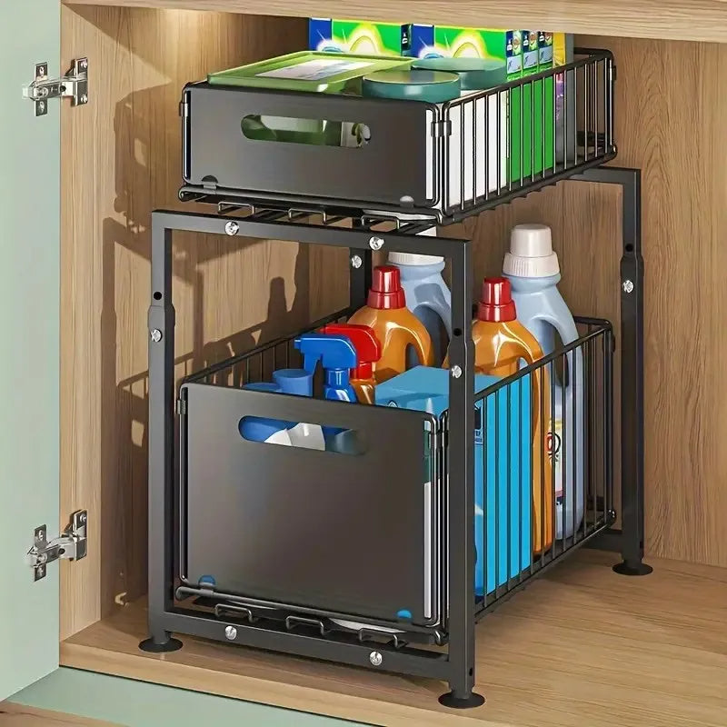 etagere sous evier coulissant avec pieds