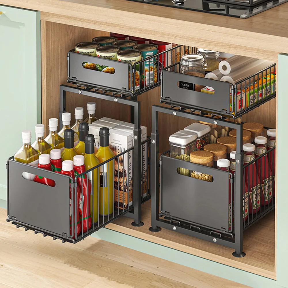 etagere sous evier coulissant
