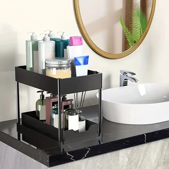 organisateur sous evier pour salle de bain
