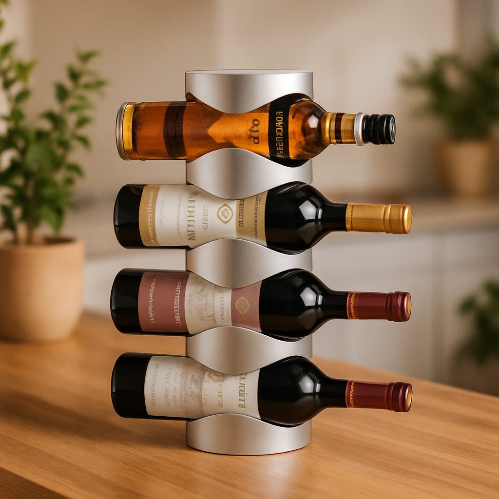 range bouteille mural pour quatre bouteille