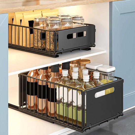 rangement cuisine pratique coulissant