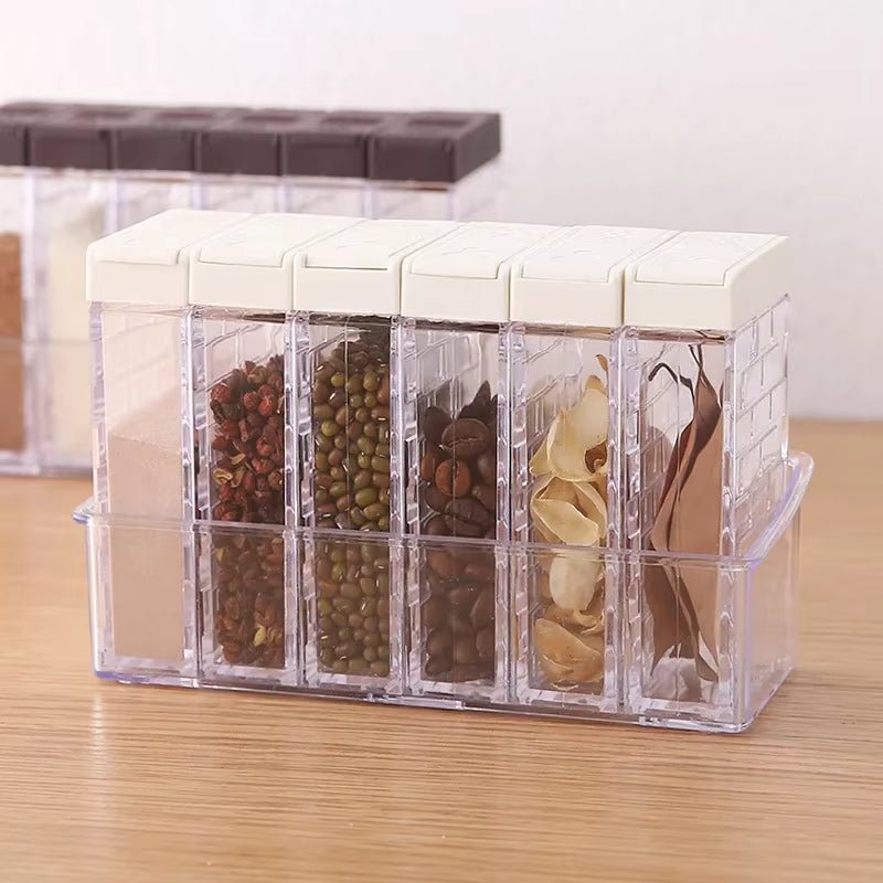 rangement epices pots blancs