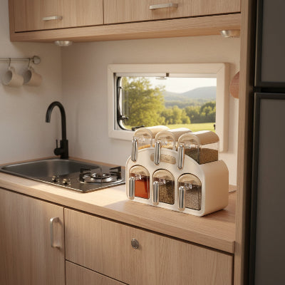rangement epices tiroirs pour camping