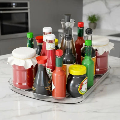 rangement epices tiroirs tournant en plastique