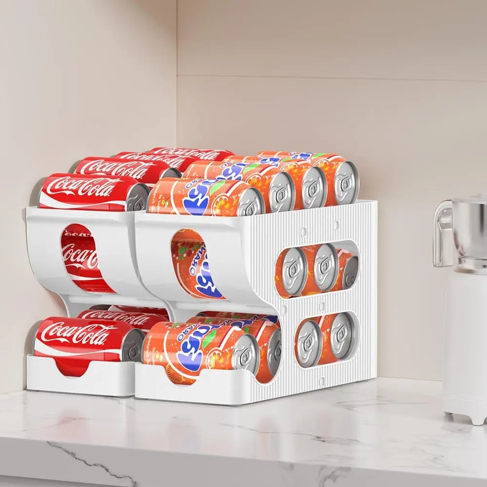 Rangement canettes frigo - Optimiseur de capacité