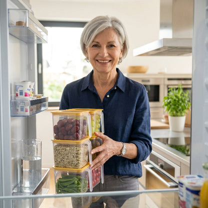 bacs rangement frigo avec poignée