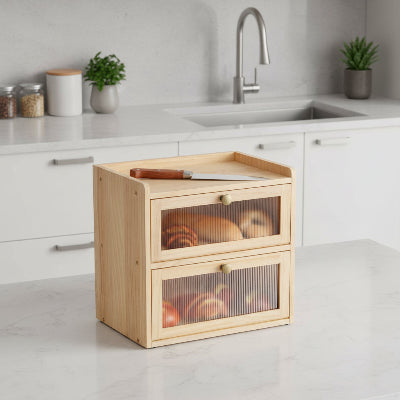 boite a pain en bois rustique