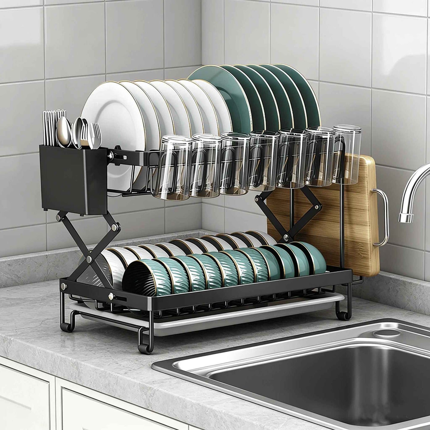 égouttoir vaisselle design compacte
