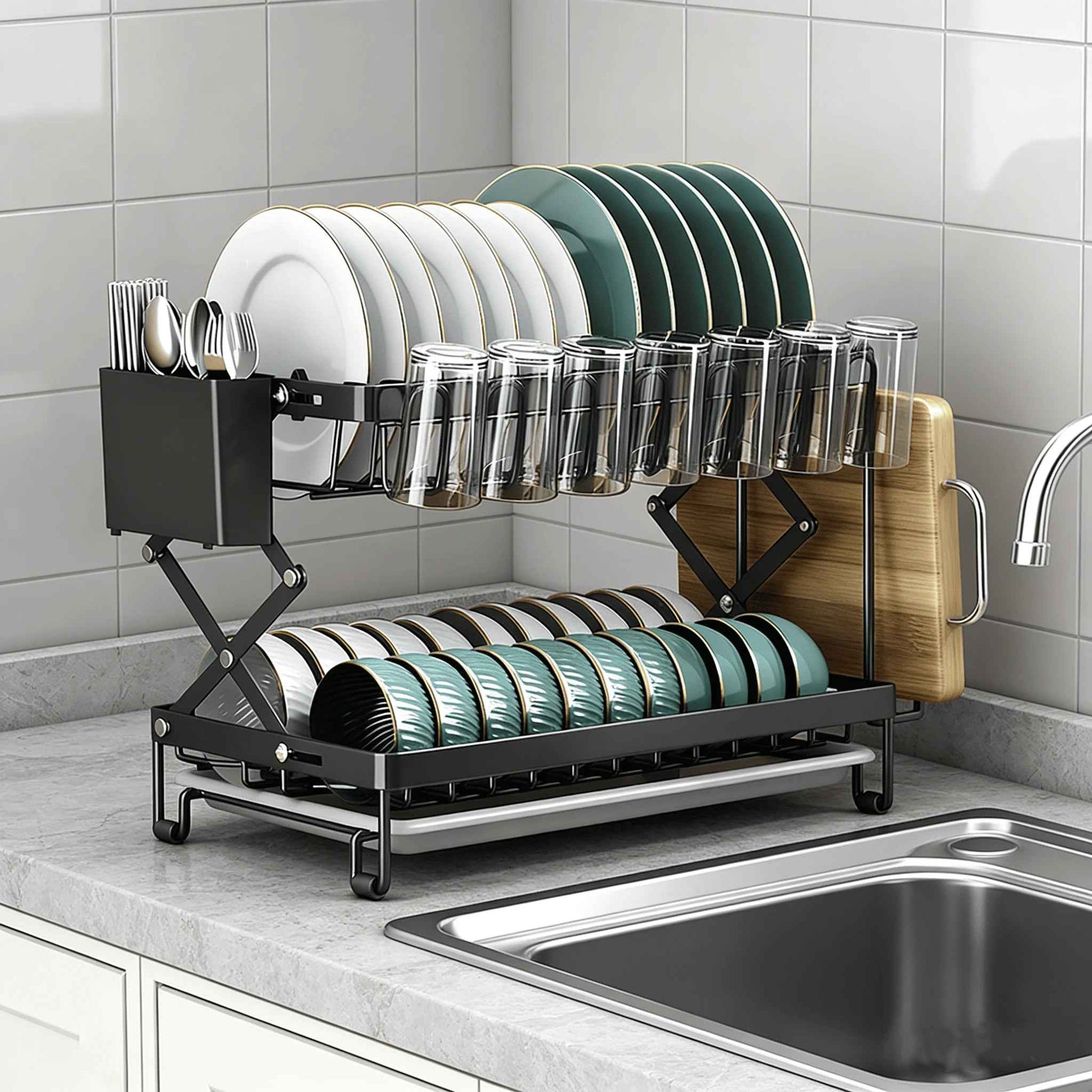 égouttoir vaisselle design compacte
