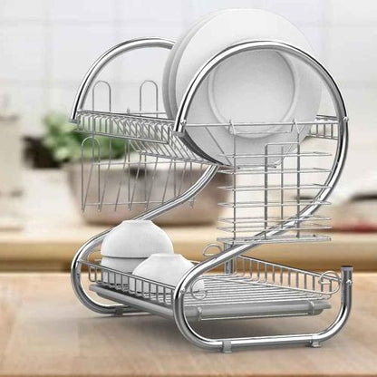 égouttoir vaisselle inox deux niveaux