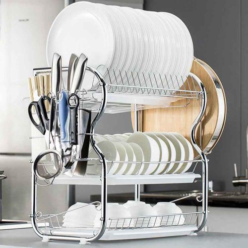 égouttoir vaisselle inox trois niveaux