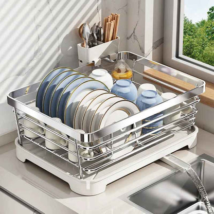 Egouttoir vaisselle inox - Écoulement Auto