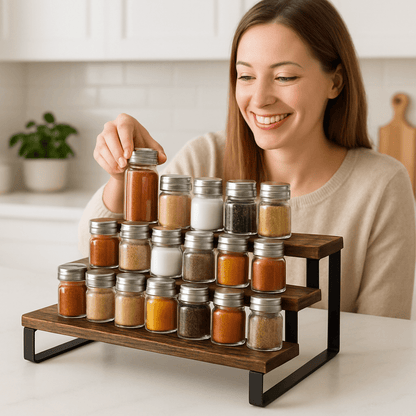 etagere bois metal pourles epices