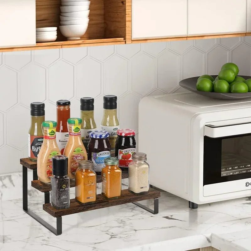etagere bois metal pour epices