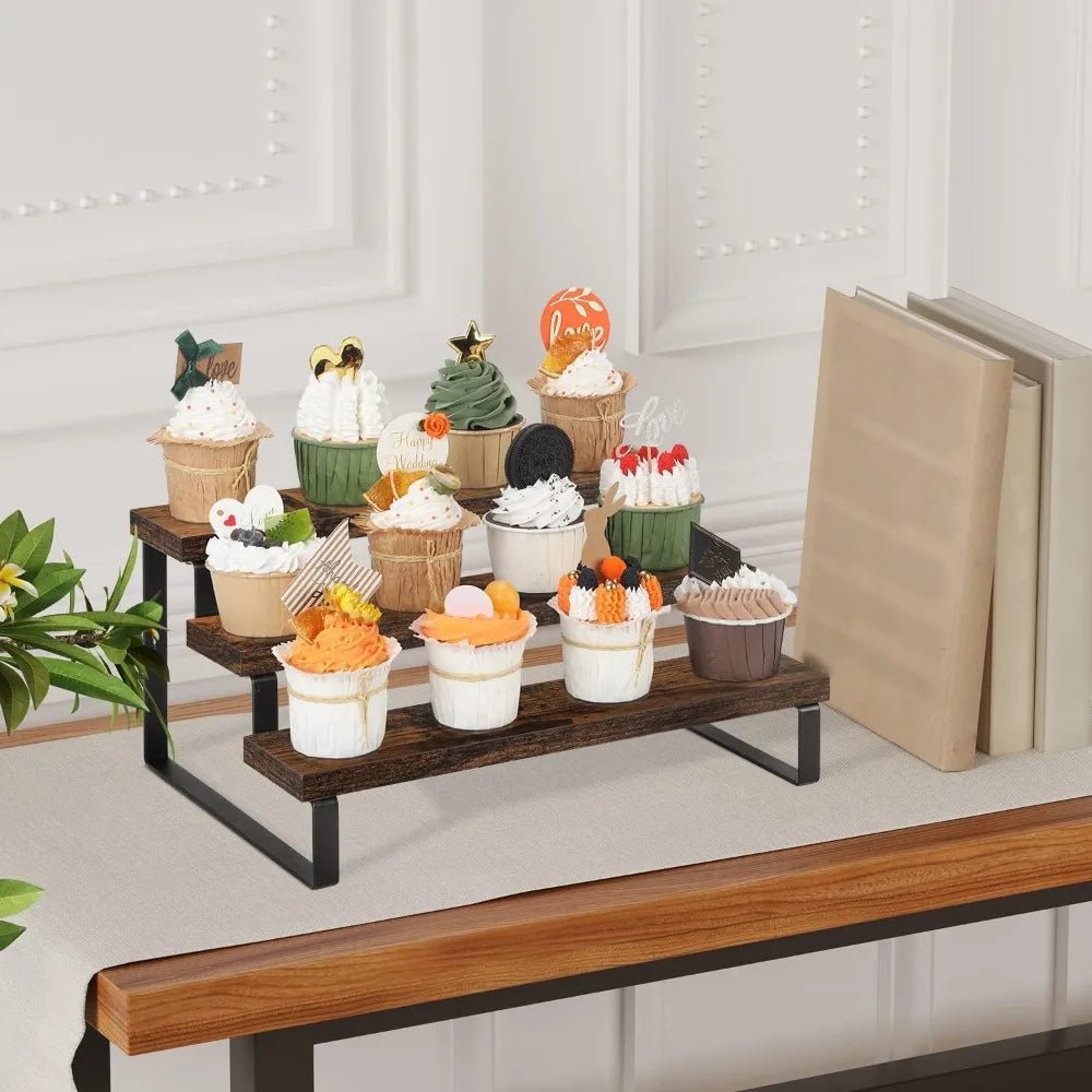 etagere bois metal pour presentation