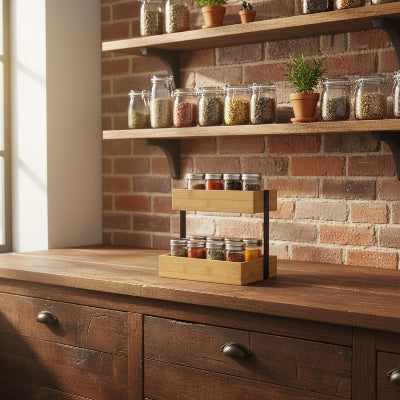 etagere bois pour cuisine bambou