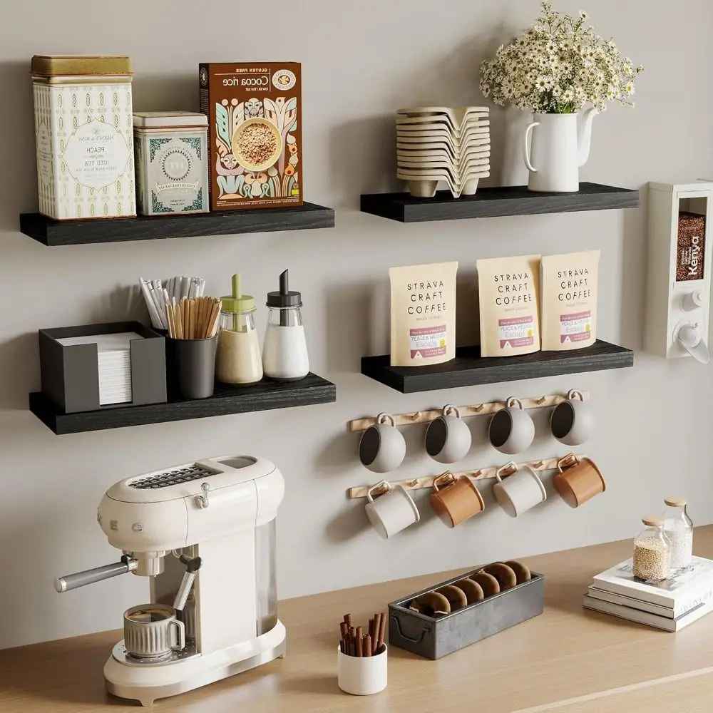etagere bois pour cuisine de style
