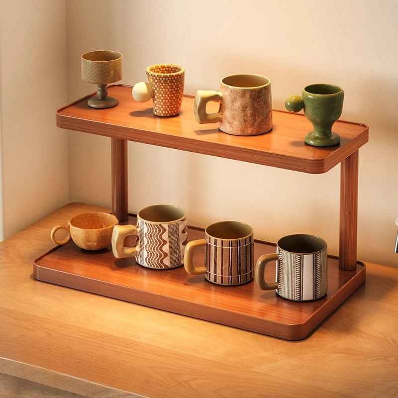 Etagere bois pour cuisine | Bambou 2 Niveaux