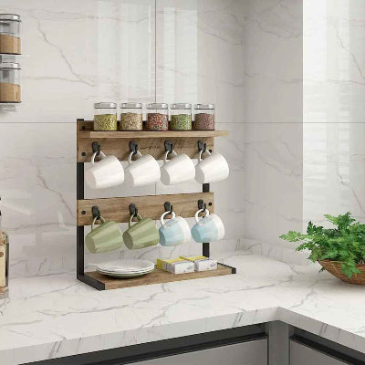 etagere bois pour cuisine rustique