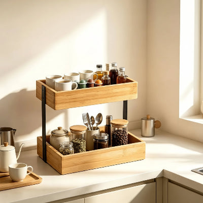 etagere bois pour cuisine rustique