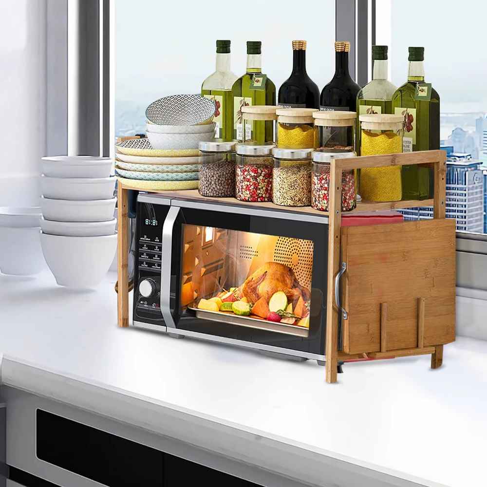 étagère cuisine bois à poser polyvalent