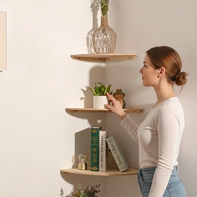 Étagère cuisine bois à poser 