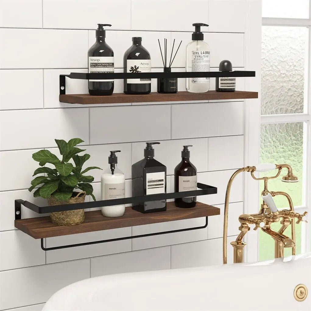 etagere en bois pour salle de bain