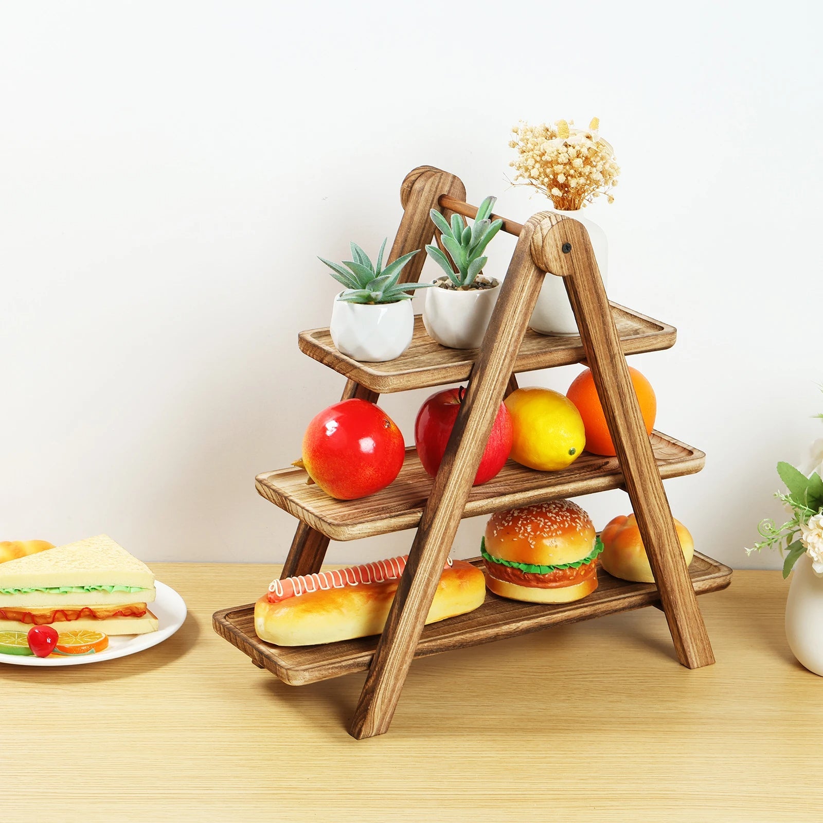 Etagere en bois - Plateau de service - Cuisitrucs