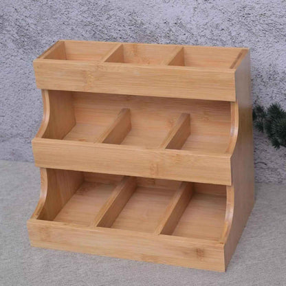 etagere en bois pour cuisine avec compartiments