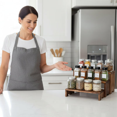 etagere en bois pour cuisine élégante
