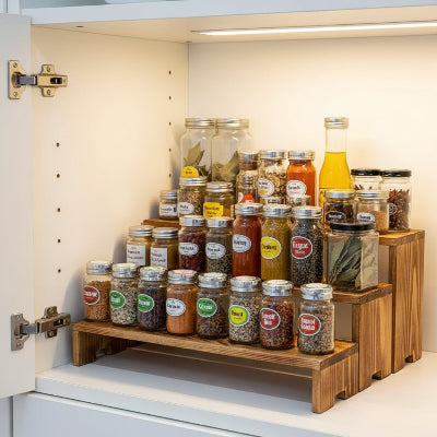 etagere en bois pour cuisine placard