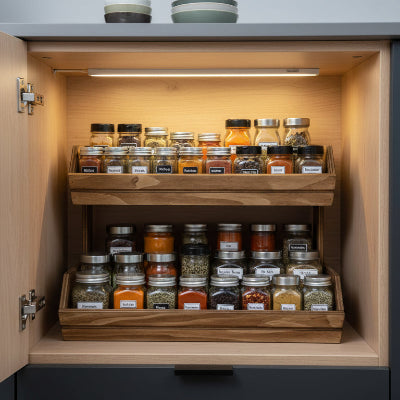 etagere en bois pour cuisine placard