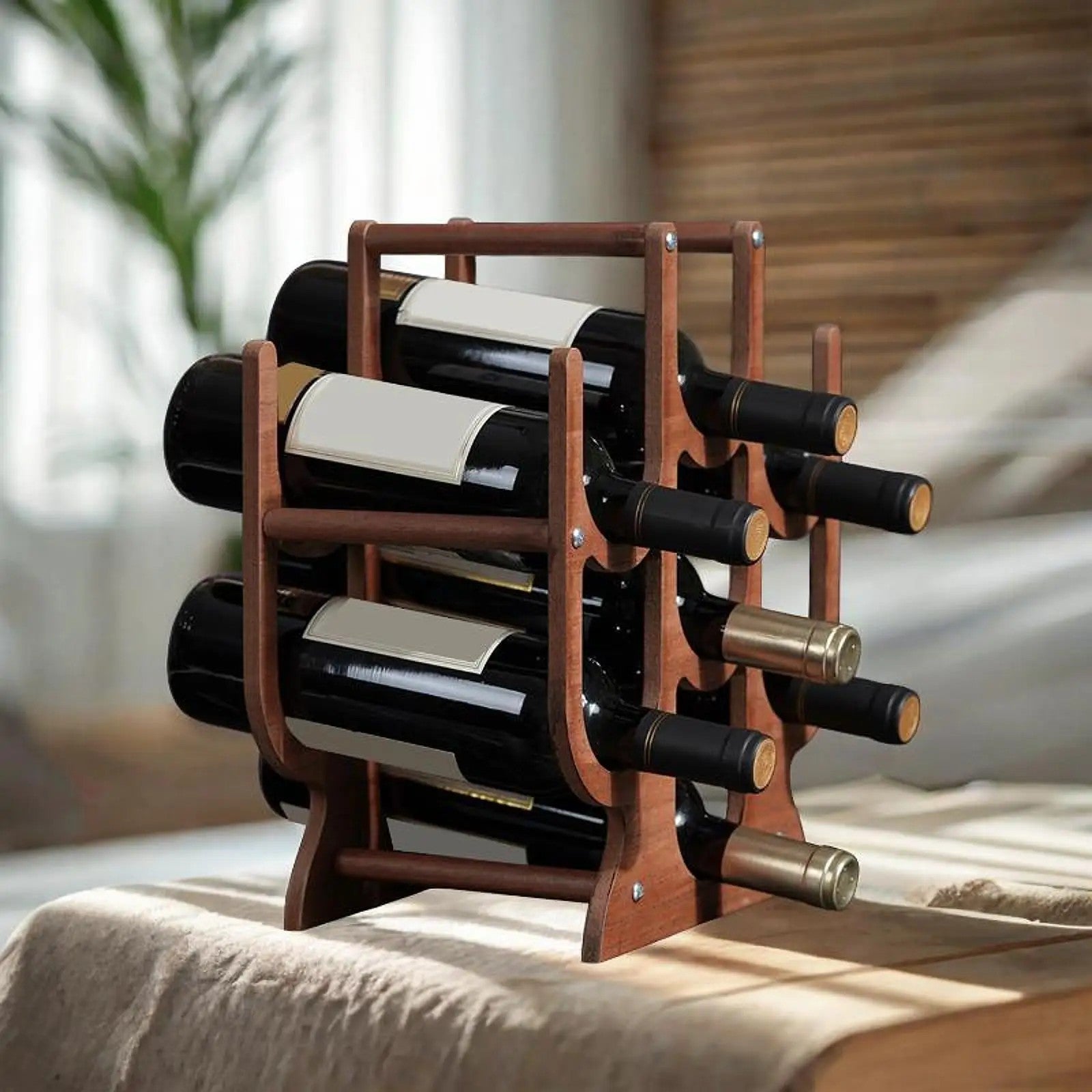 etagere en bois pour cuisine range bouteille