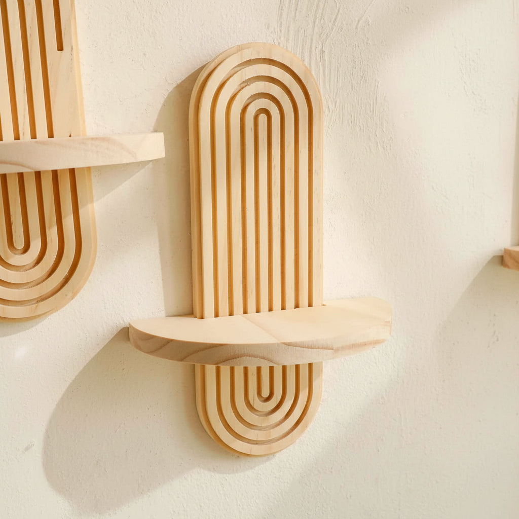 etagere en bois pour cuisine ronde