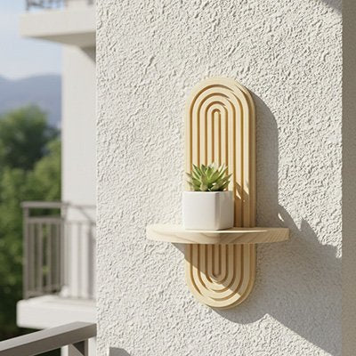 Etagere en bois pour cuisine suspendue
