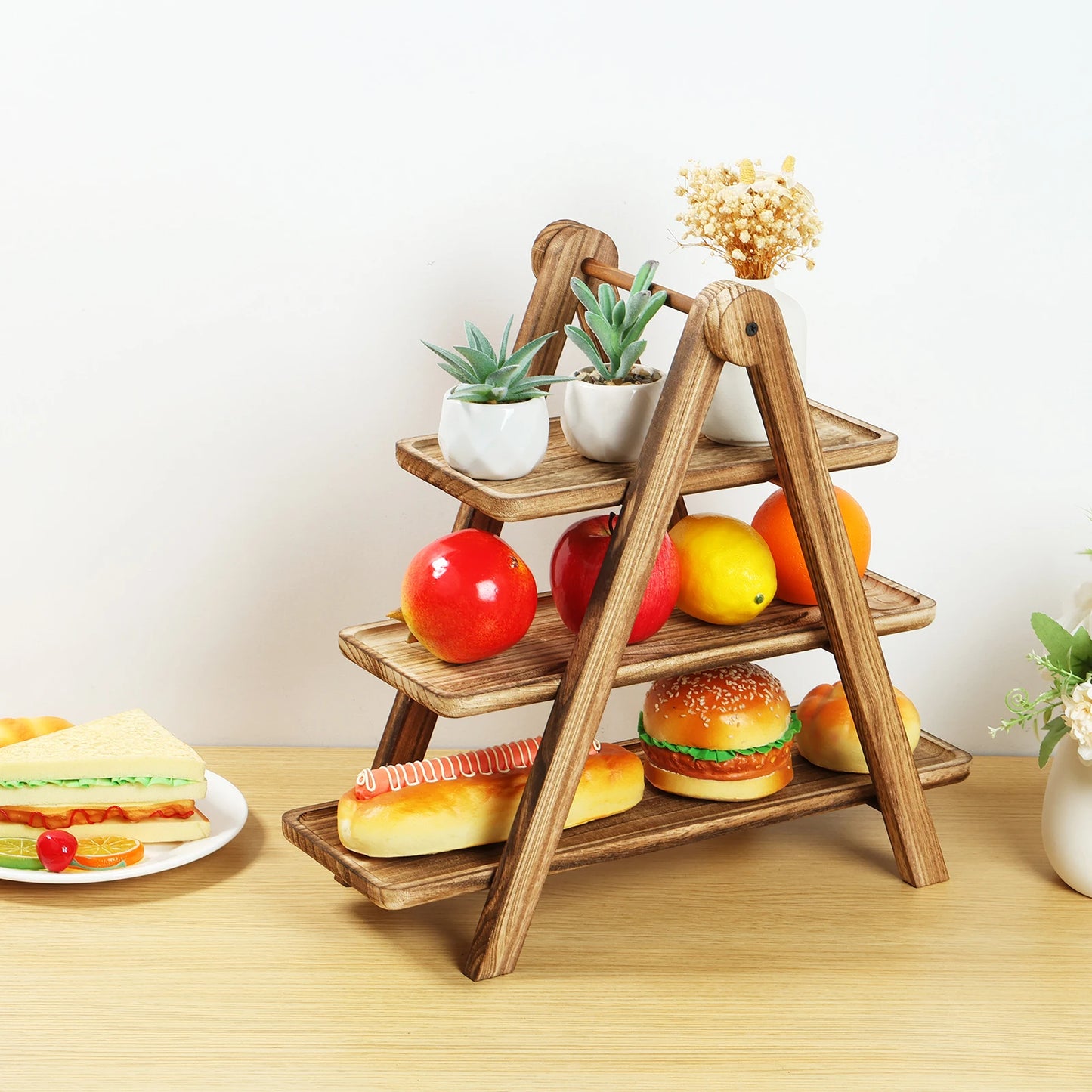 Etagere en bois - Plateau de service