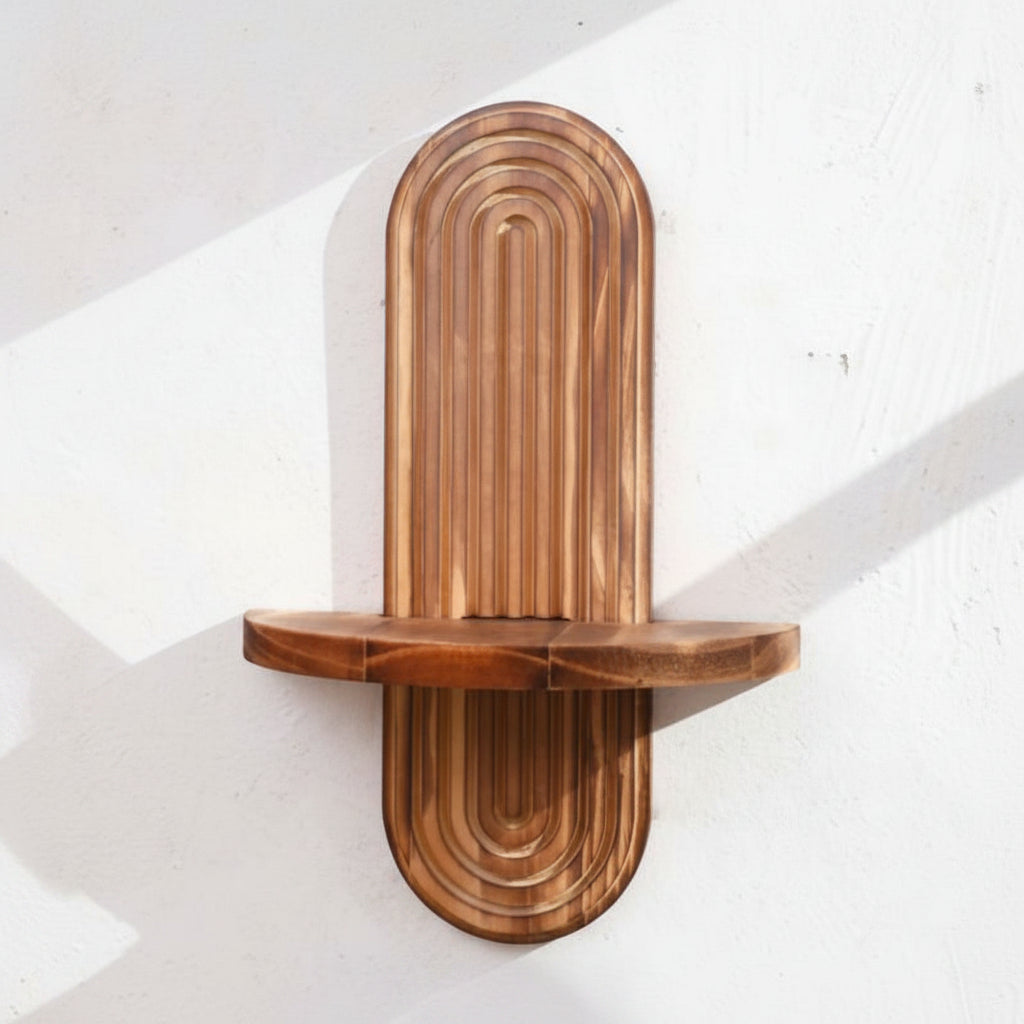 etagere en bois pour cuisine foncé