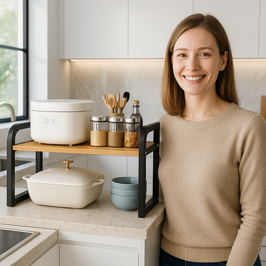 etagere en bois pour cuisine esthetique