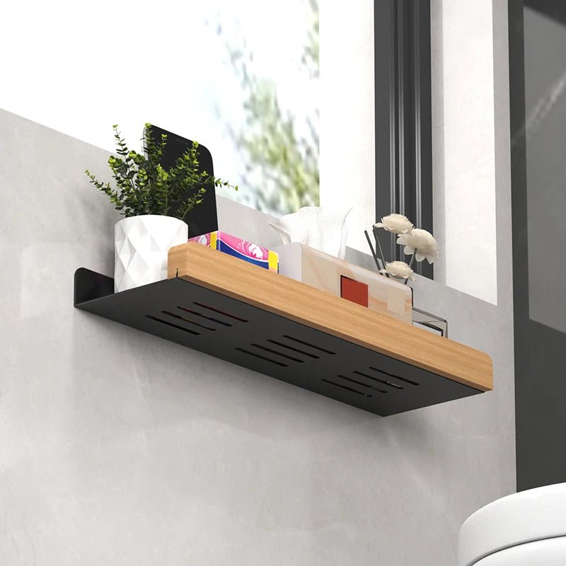 etagere murale bois noir