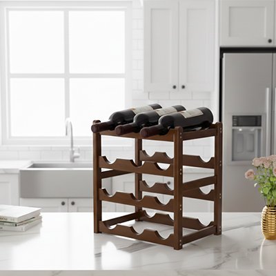 etagere porte bouteille bois