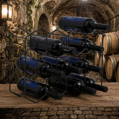 etagere pour bouteille en métal