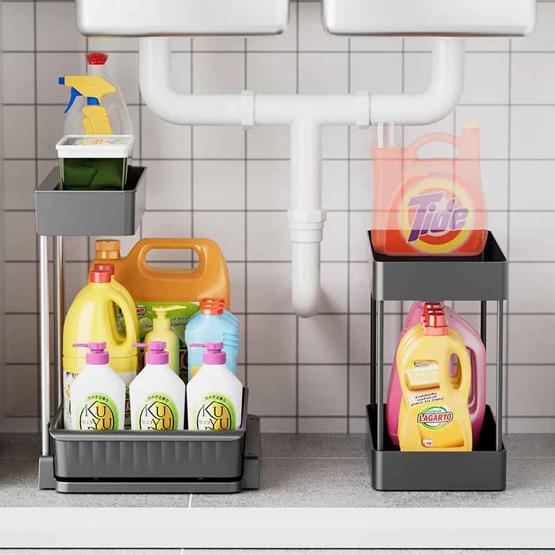 Etagere sous evier cuisine - Modulable 2 niveaux