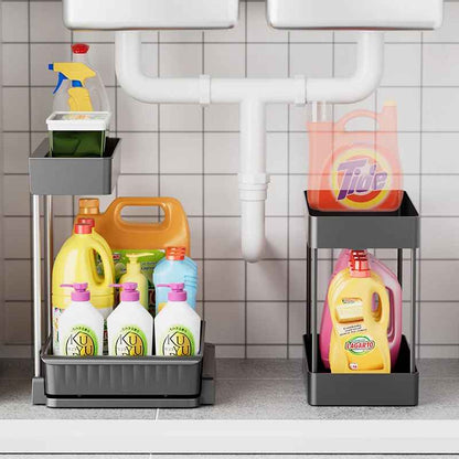 Etagere sous evier cuisine - Modulable 2 niveaux