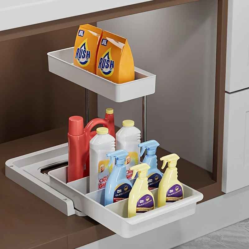 etagere sous evier cuisine blanc