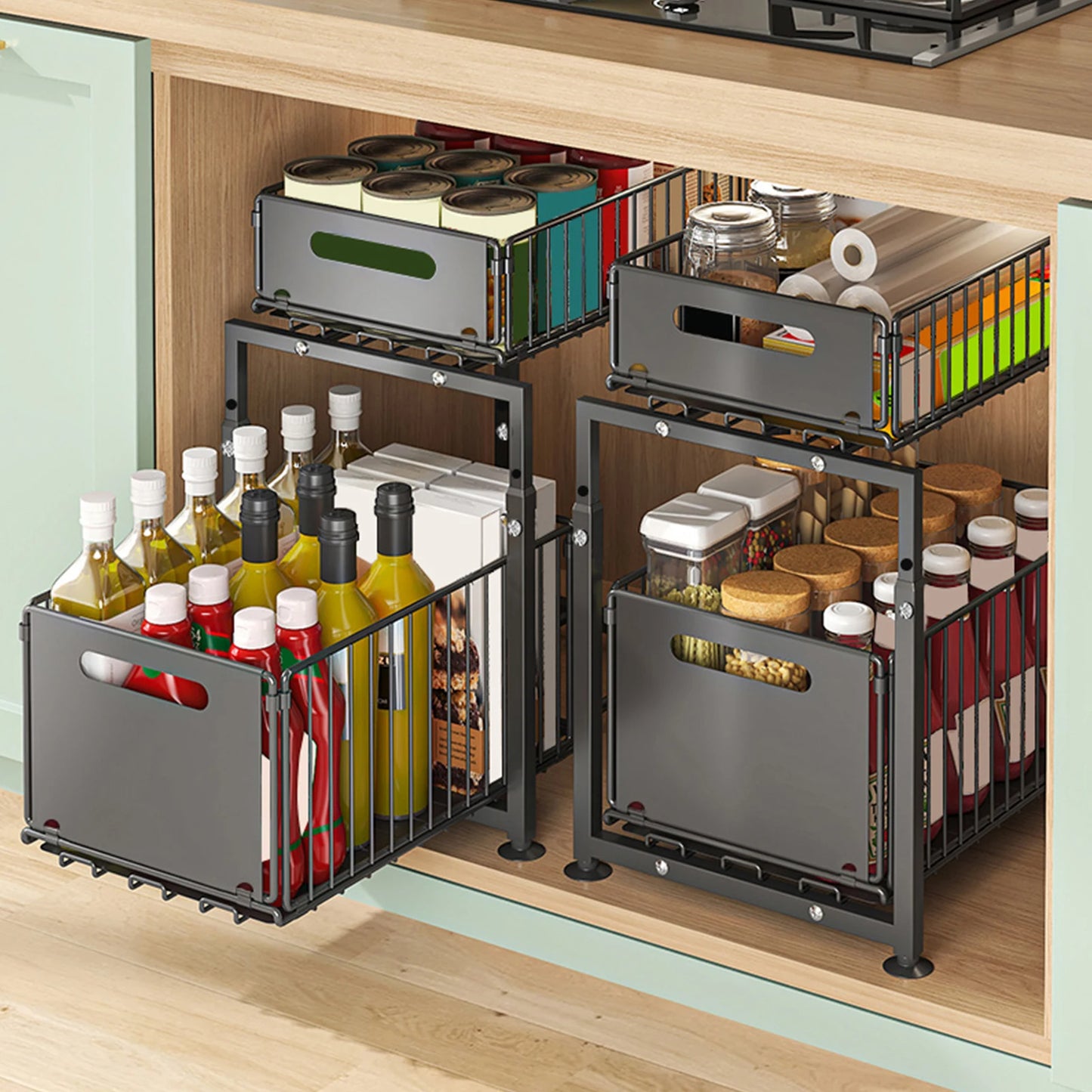 Etagere sous evier – Réglable sur pieds